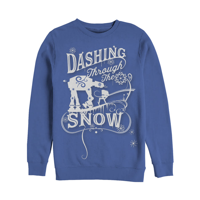 fifth sun Men's Star Wars Christmas AT-AT Dashing Snow Sweatshirt