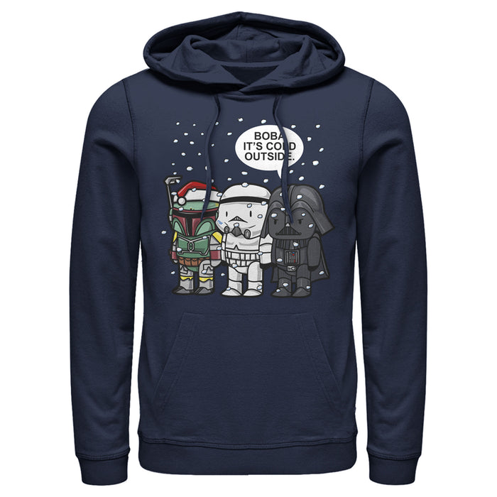 Fifth Sun Men's Star Wars Christmas Boba It's Cold Outside Pull Over Hoodie