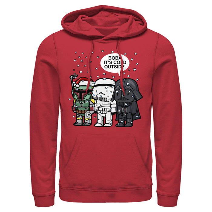 fifth sun Men's Star Wars Christmas Boba It's Cold Outside Pull Over Hoodie