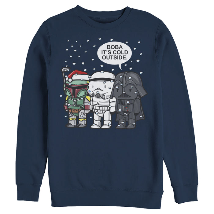 Fifth Sun Men's Star Wars Christmas Boba It's Cold Outside Sweatshirt