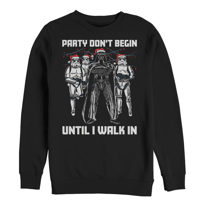 fifth sun Men's Star Wars Christmas Dark Side Party Sweatshirt