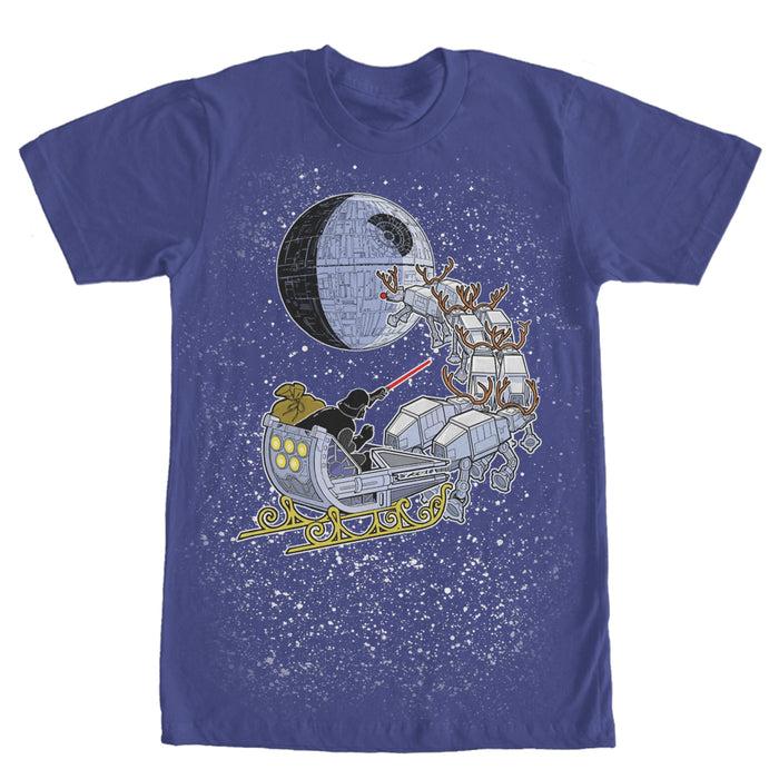 fifth sun Men's Star Wars Christmas Darth Vader Santa's Sleigh T-Shirt