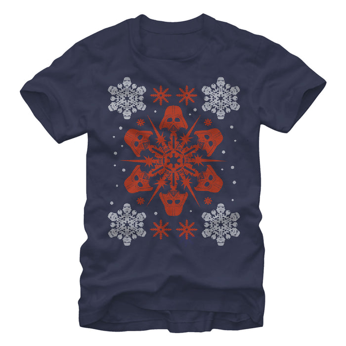 fifth sun Men's Star Wars Christmas Darth Vader Snowflake T-Shirt