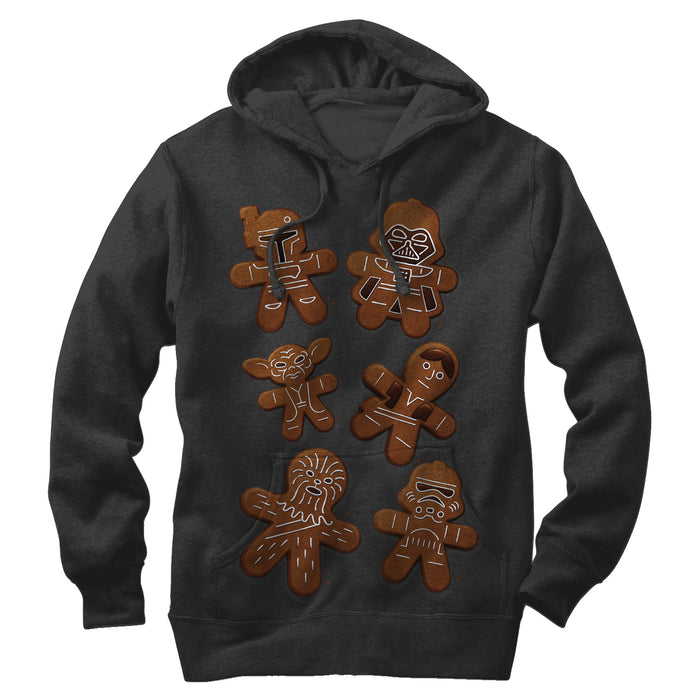 fifth sun Men's Star Wars Christmas Gingerbread Cookies Pull Over Hoodie