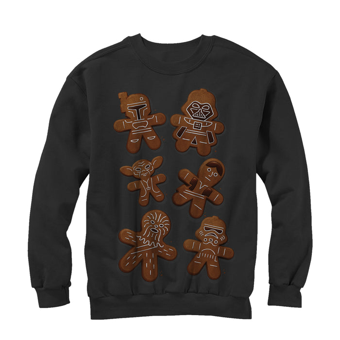 fifth sun Men's Star Wars Christmas Gingerbread Cookies Sweatshirt