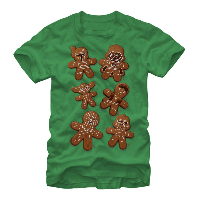 fifth sun Men's Star Wars Christmas Gingerbread Cookies T-Shirt