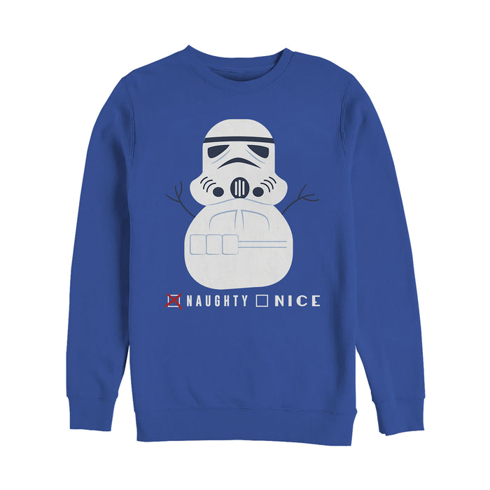 fifth sun Men's Star Wars Christmas Naughty Stormtrooper Sweatshirt