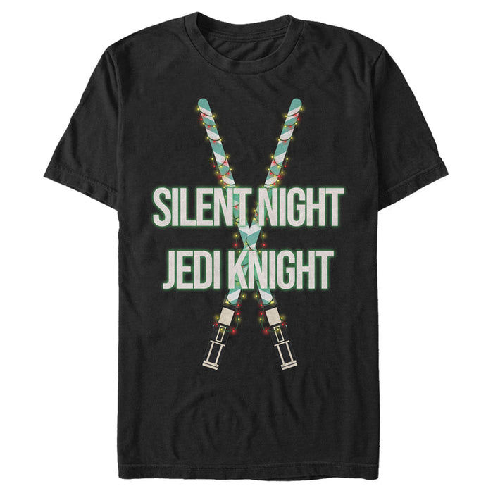 fifth sun Men's Star Wars Christmas Silent Night Jedi Knight T-Shirt