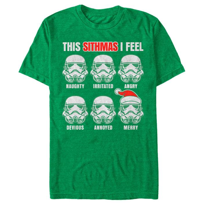 fifth sun Men's Star Wars Christmas Sithmas Stormtroopers T-Shirt