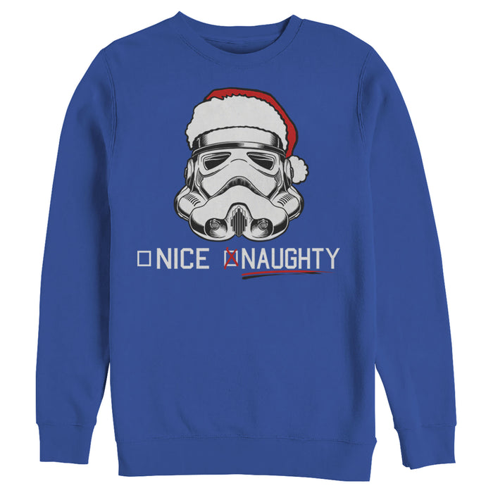 fifth sun Men's Star Wars Christmas Stormtrooper Naughty List Sweatshirt