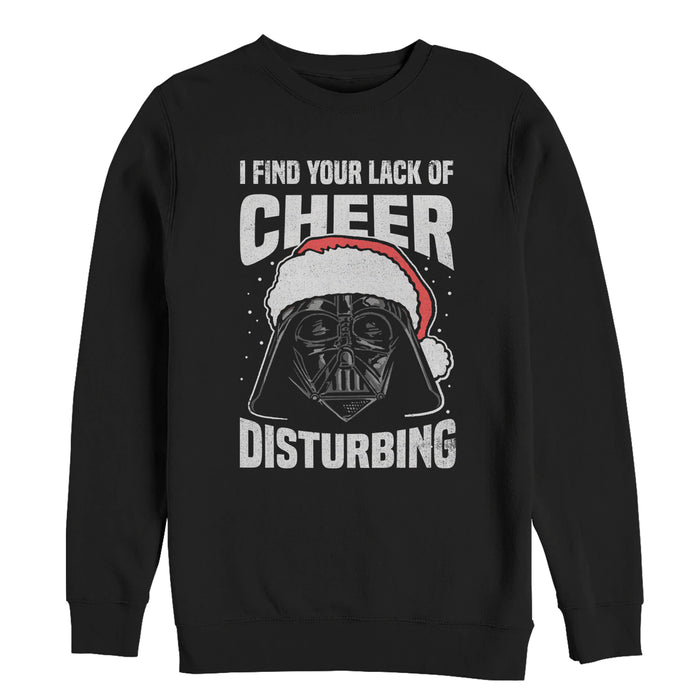 fifth sun Men's Star Wars Christmas Vader Lack of Cheer Disturbing Sweatshirt