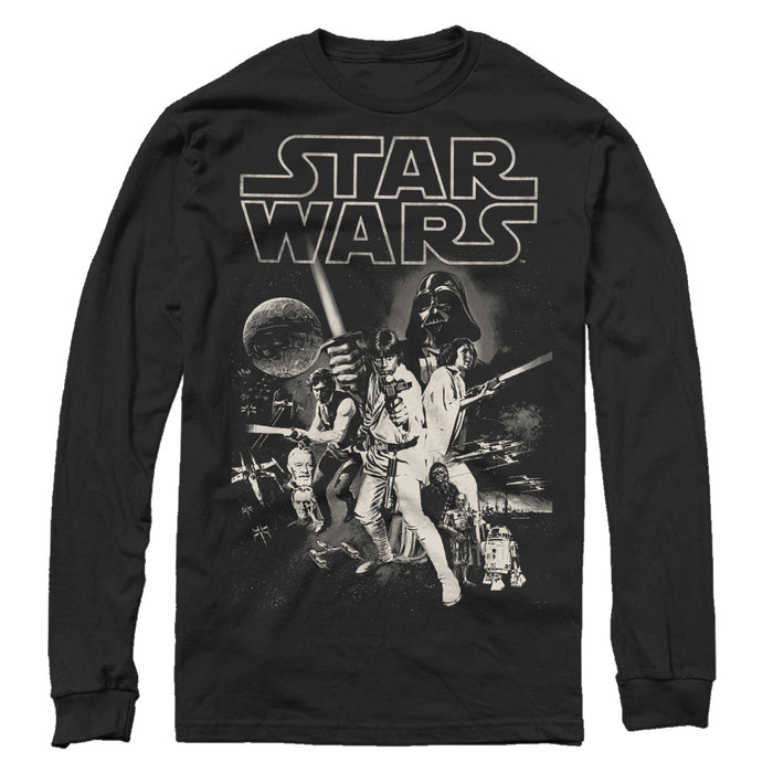 fifth sun Men's Star Wars Classic Poster Long Sleeve Shirt