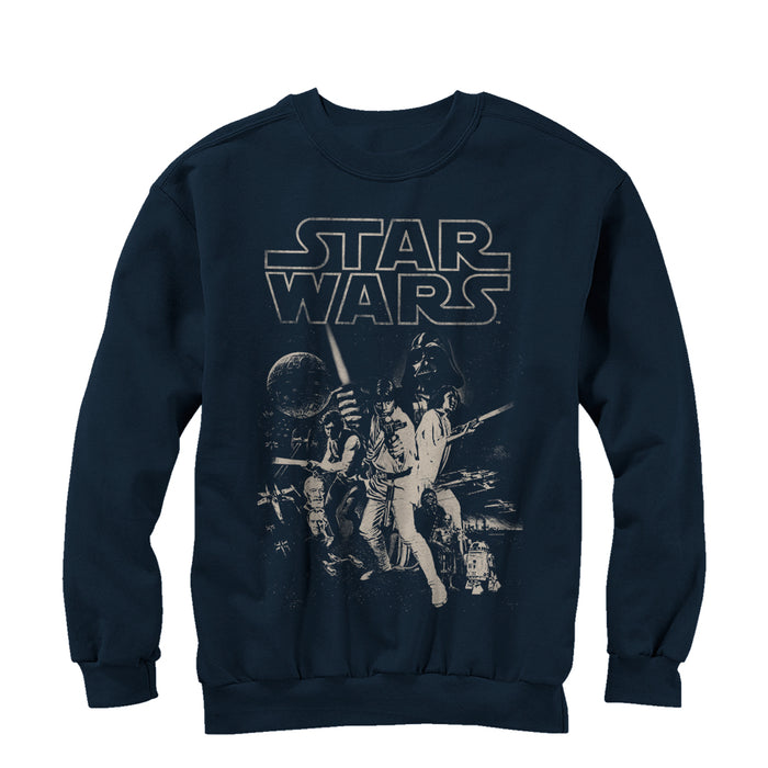 fifth sun Men's Star Wars Classic Poster Sweatshirt