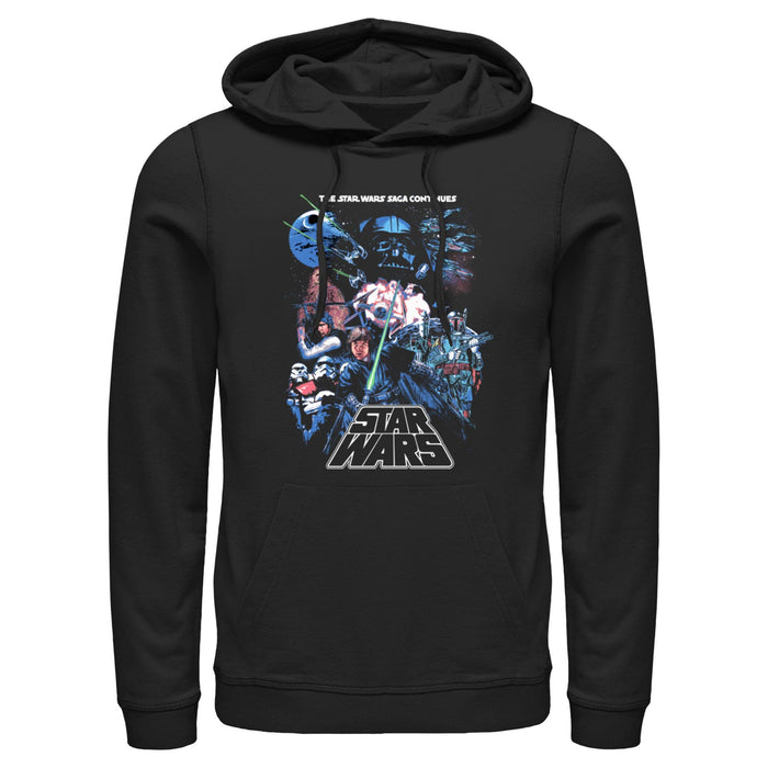 fifth sun Men's Star Wars Classic Retro Poster Pull Over Hoodie