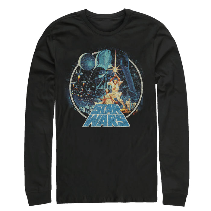 fifth sun Men's Star Wars Classic Scene Circle Long Sleeve Shirt