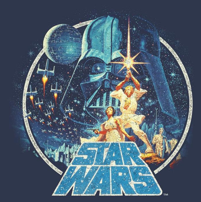 Fifth Sun Men's Star Wars Classic Scene Circle Pull Over Hoodie