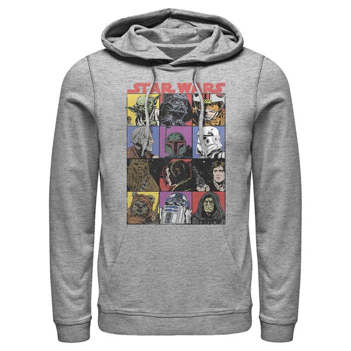 Fifth Sun Men's Star Wars Comic Strip Cartoon Group Pull Over Hoodie