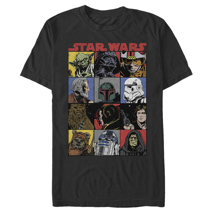 fifth sun Men's Star Wars Comic Strip Cartoon Group T-Shirt