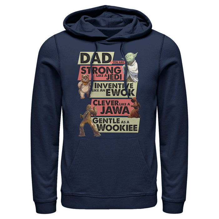 fifth sun Men's Star Wars Dad You are Strong Inventive Clever Gentle Pull Over Hoodie