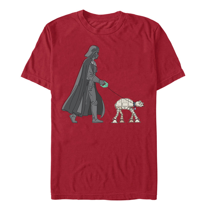 Fifth Sun Men's Star Wars Darth Vader AT-AT Walking The Dog T-Shirt