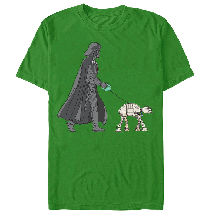Fifth Sun Men's Star Wars Darth Vader AT-AT Walking The Dog T-Shirt
