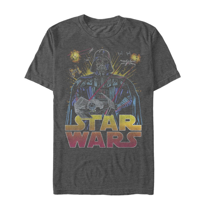 fifth sun Men's Star Wars Darth Vader Battle T-Shirt
