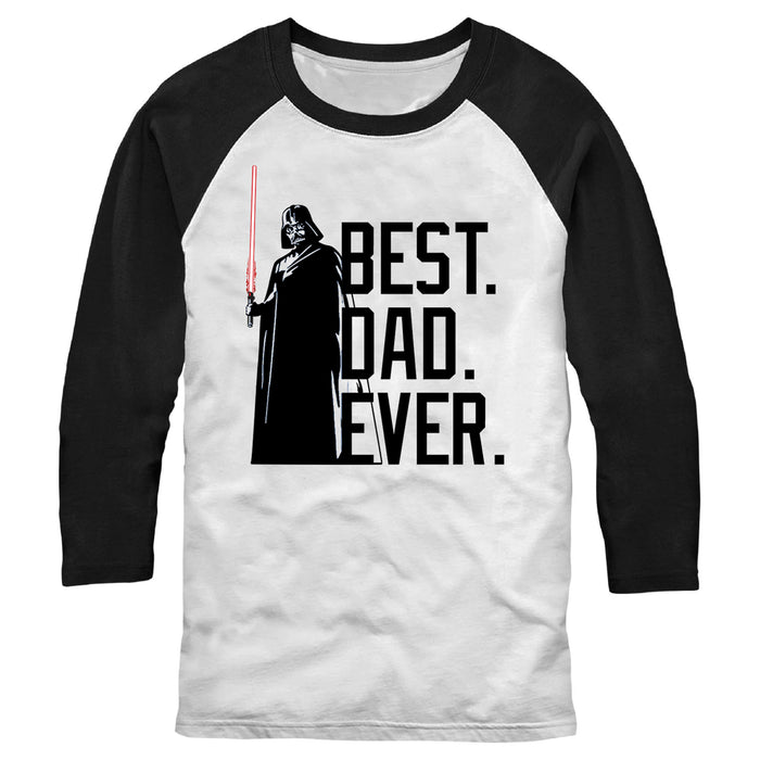 fifth sun Men's Star Wars Darth Vader Best. Dad. Ever. Baseball Tee