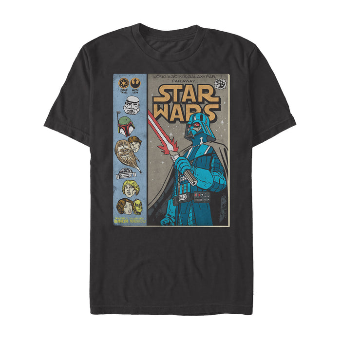 fifth sun Men's Star Wars Darth Vader Comic Book Cover T-Shirt