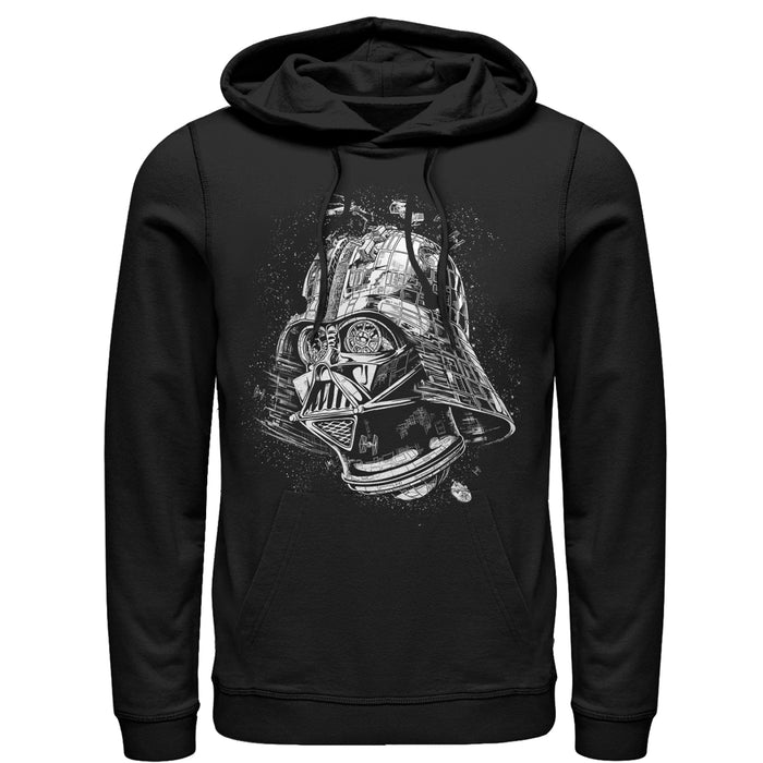 fifth sun Men's Star Wars Darth Vader Death Star Pull Over Hoodie