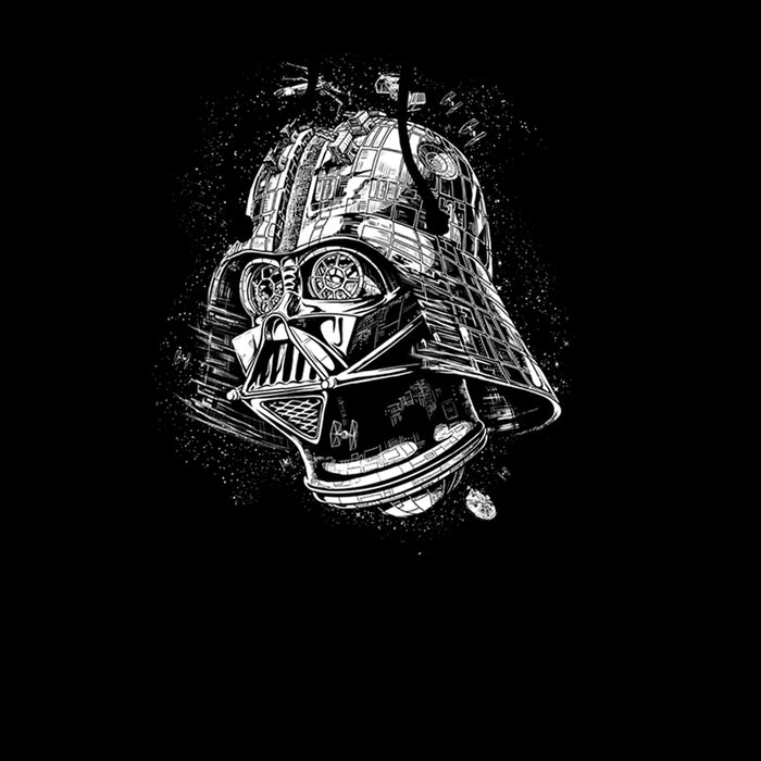 Fifth Sun Men's Star Wars Darth Vader Death Star Pull Over Hoodie