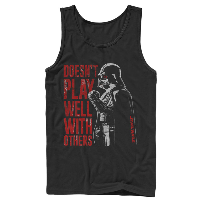 fifth sun Men's Star Wars Darth Vader Doesn't Play Well Tank Top