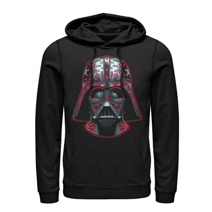 fifth sun Men's Star Wars Darth Vader Helmet Markings Pull Over Hoodie