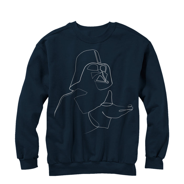 fifth sun Men's Star Wars Darth Vader Outline Sweatshirt