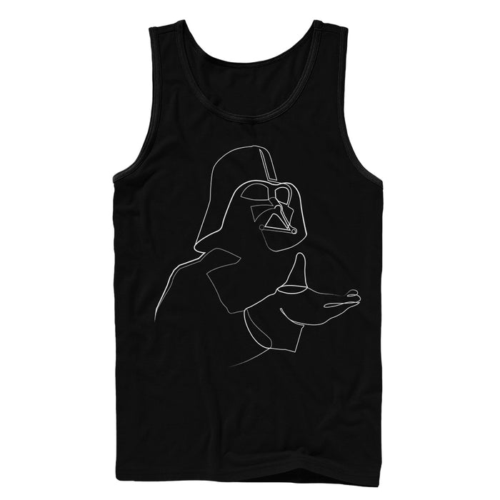 fifth sun Men's Star Wars Darth Vader Outline Tank Top