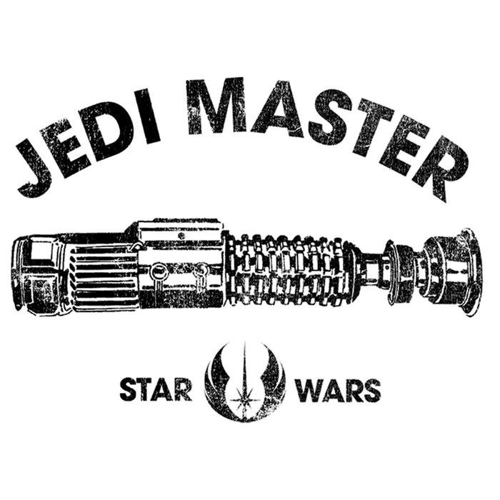 Fifth Sun Men's Star Wars Distressed Jedi Master Lightsaber Baseball Tee