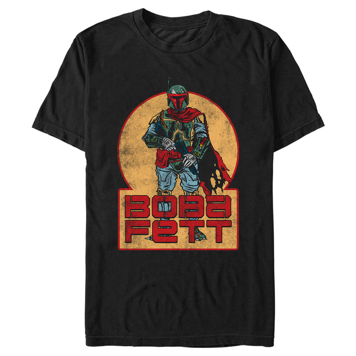 fifth sun Men's Star Wars Distressed Retro Boba Fett T-Shirt