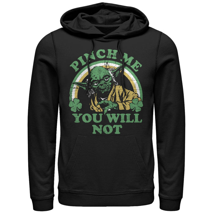 fifth sun Men's Star Wars Do Not Pinch Yoda Pull Over Hoodie