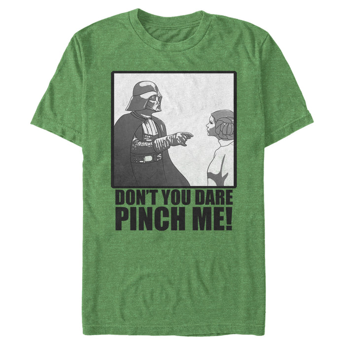 fifth sun Men's Star Wars Don't You Dare Pinch Me Vader to Leia T-Shirt