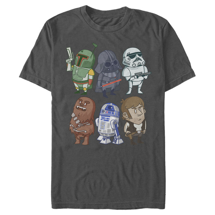 Fifth Sun Men's Star Wars Doodle Character Grid T-Shirt
