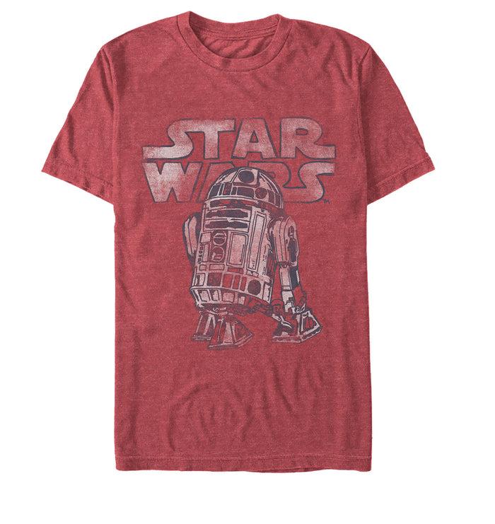 fifth sun Men's Star Wars Faded R2-D2 Droid T-Shirt