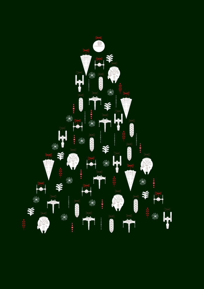 Fifth Sun Men's Star Wars Galactic Christmas Ornaments T-Shirt