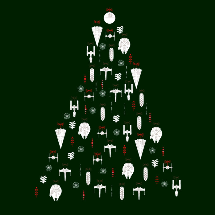 Fifth Sun Men's Star Wars Galactic Christmas Ornaments T-Shirt