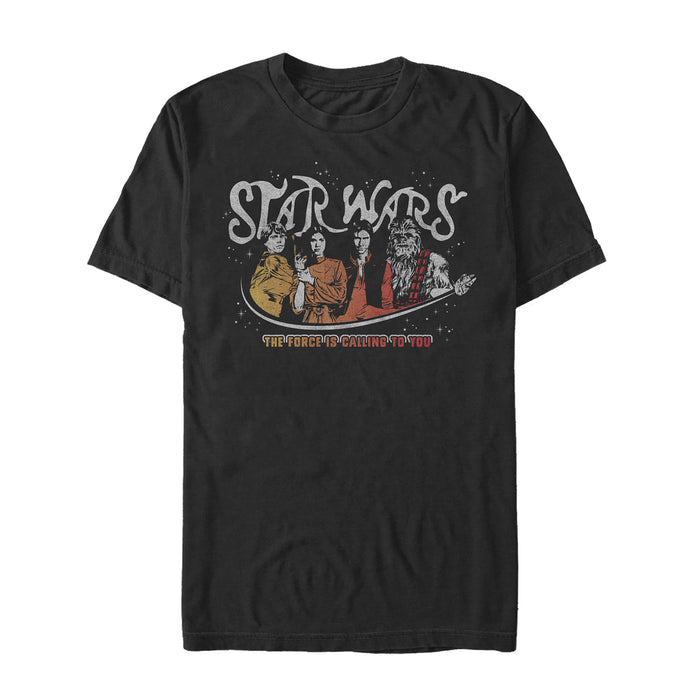 fifth sun Men's Star Wars Groovy Force Calling You T-Shirt