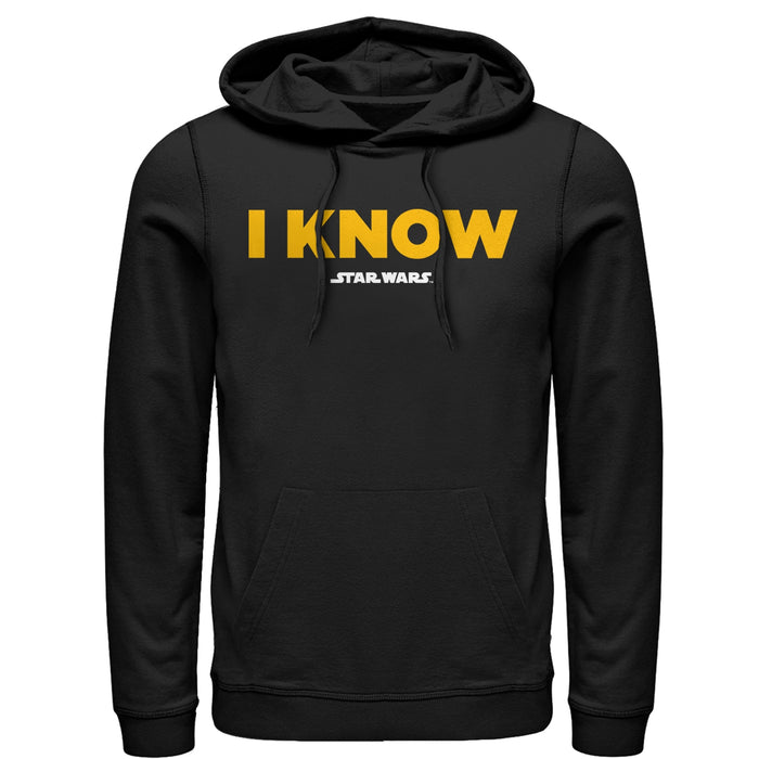 fifth sun Men's Star Wars Han Solo I Know Pull Over Hoodie
