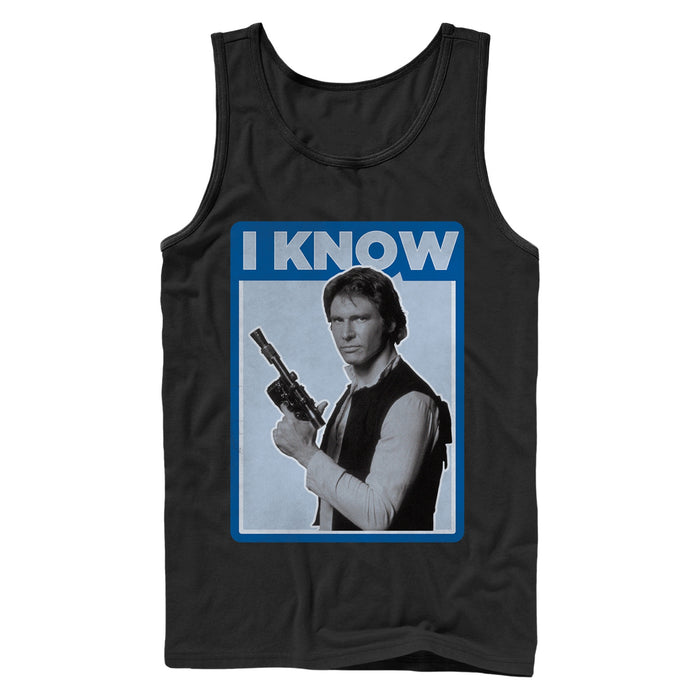 fifth sun Men's Star Wars Han Solo Quote I Know Tank Top