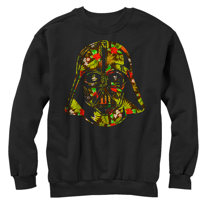 fifth sun Men's Star Wars Hawaiian Print Darth Vader Helmet Sweatshirt