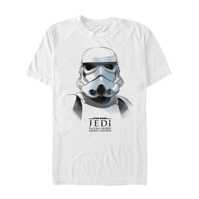 fifth sun Men's Star Wars Jedi: Fallen Order Stormtrooper Portrait T-Shirt