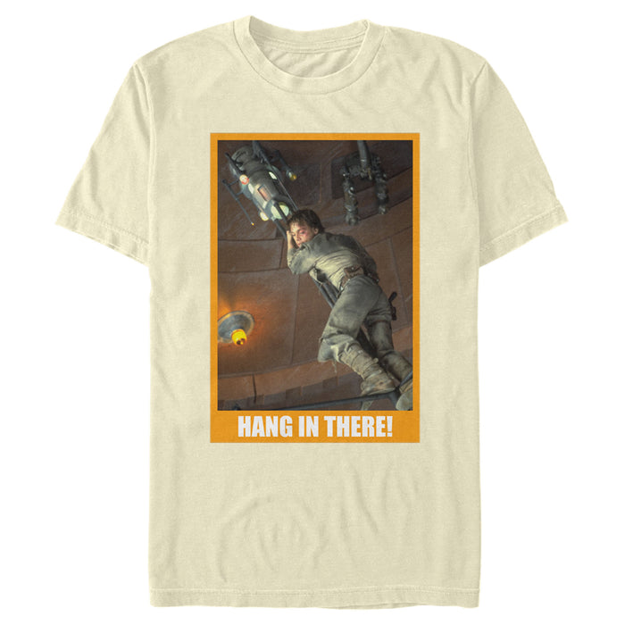 fifth sun Men's Star Wars Luke Skywalker Hang In There Poster T-Shirt
