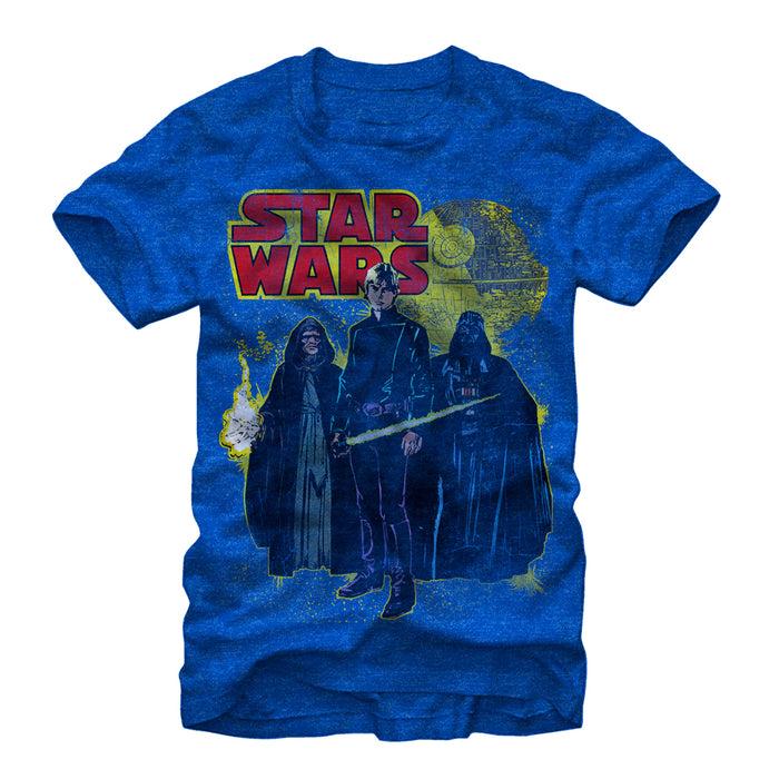 fifth sun Men's Star Wars Luke Vader and Emperor T-Shirt