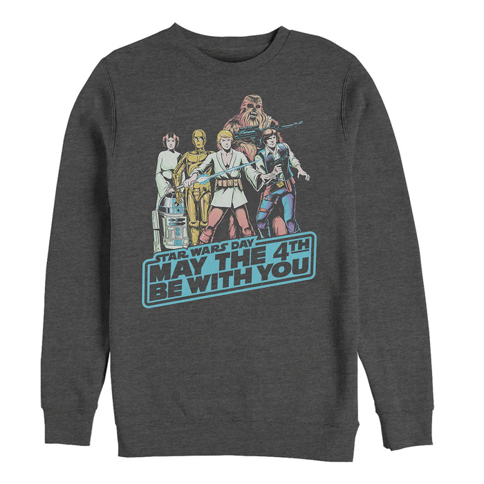 fifth sun Men's Star Wars May the Fourth Classic Poster Sweatshirt